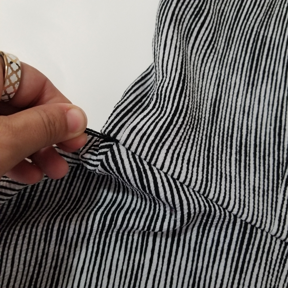 Elle Black and White Striped Dress women's size Small (342) - Picture 11 of 12